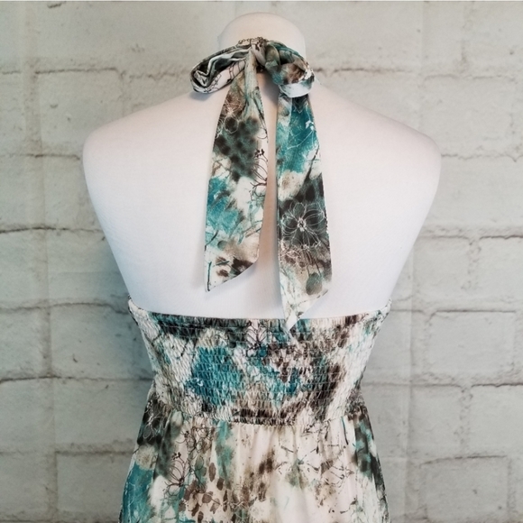 Buba Moda S Bead Embellished Ruffled Halter Dress - Picture 6 of 7